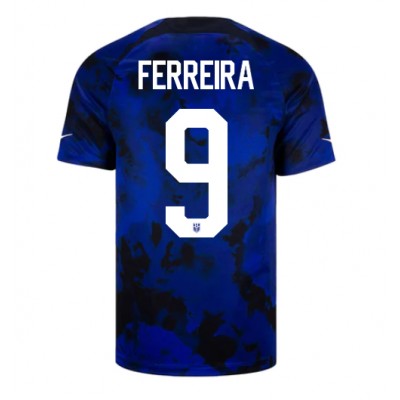 Echipament fotbal Statele Unite Jesus Ferreira #9 Tricou Deplasare Mondial 2022 maneca scurta